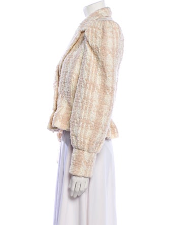 LoveShackFancy Wool Tweed Pattern Blazer