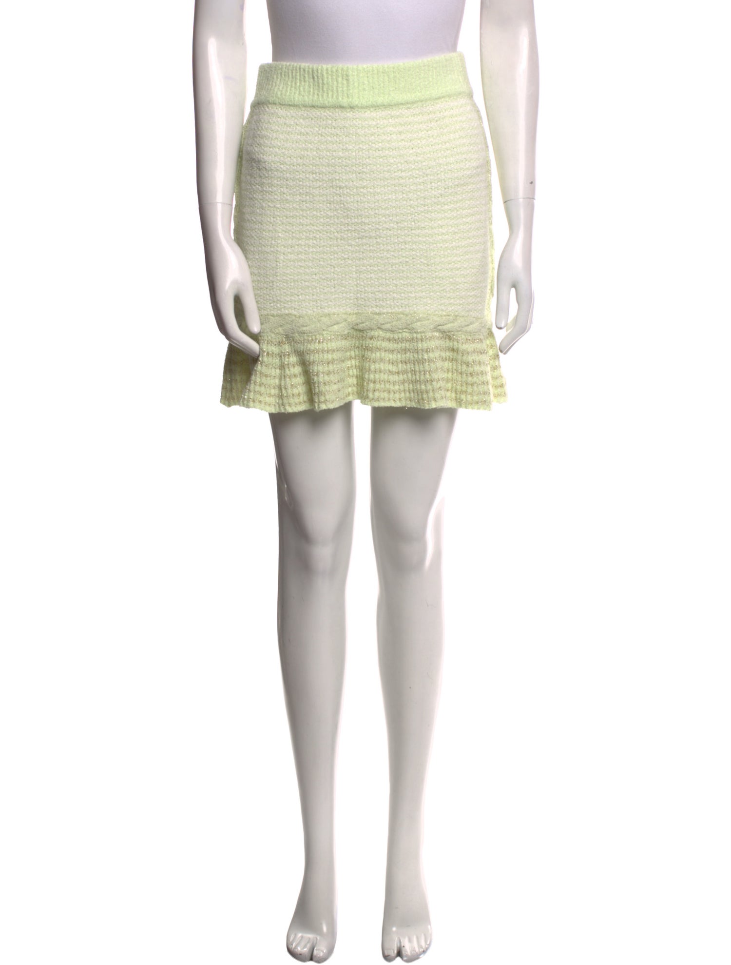 LoveShackFancy Glitter Accents Mini Skirt