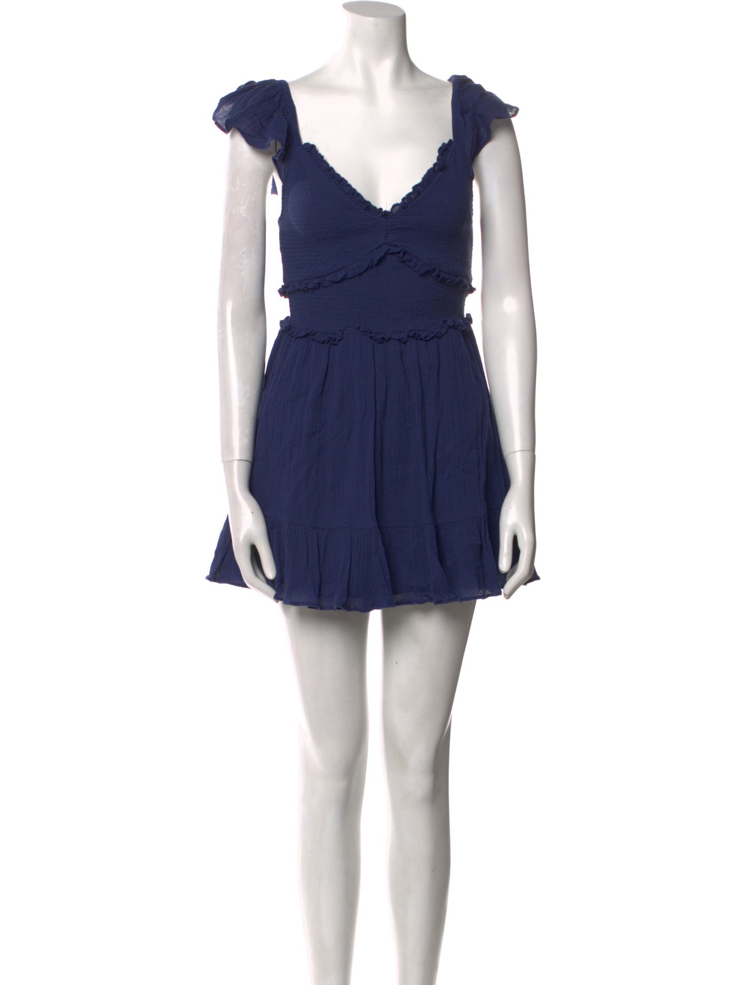 LoveShackFancy V-Neck Mini Dress