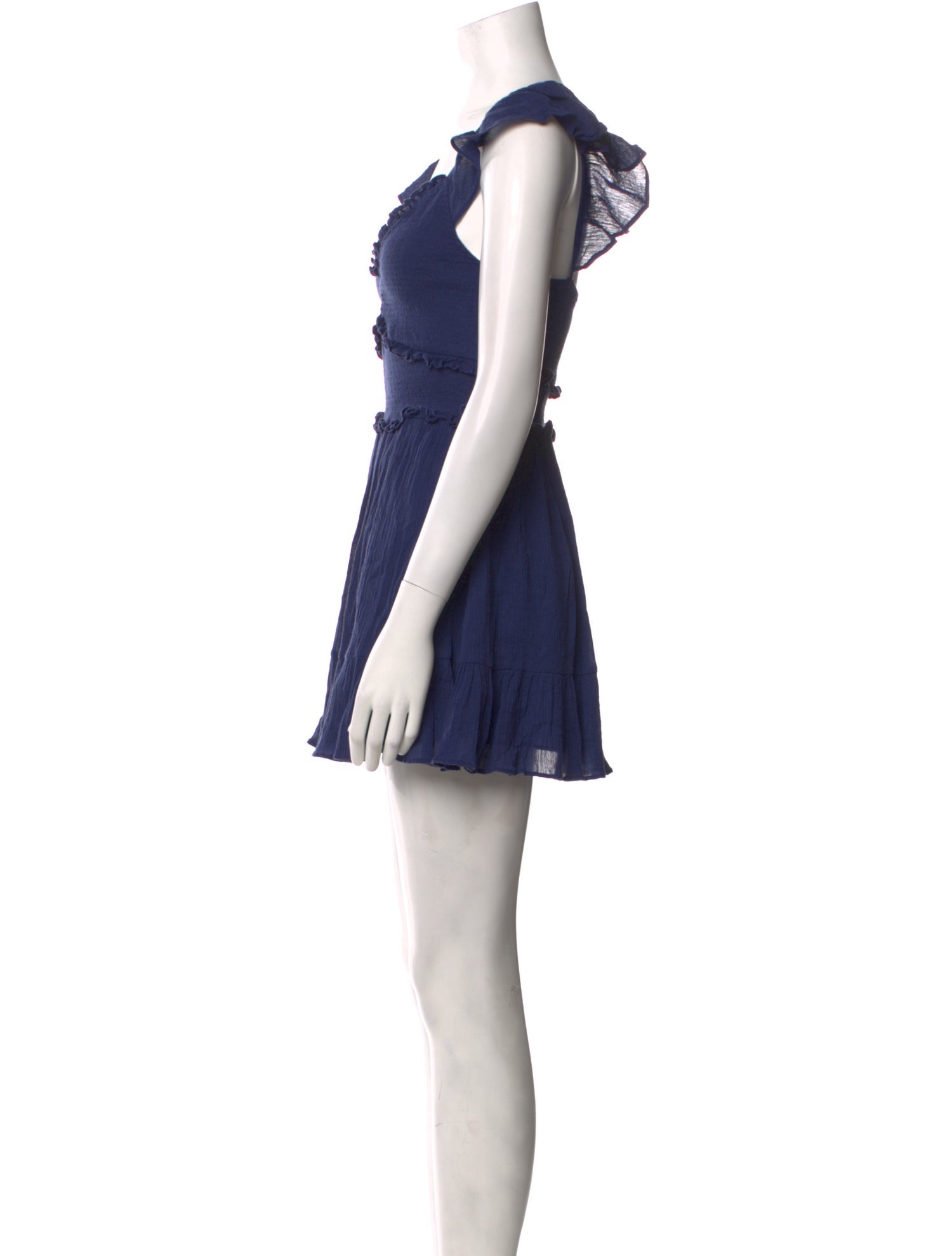 LoveShackFancy V-Neck Mini Dress