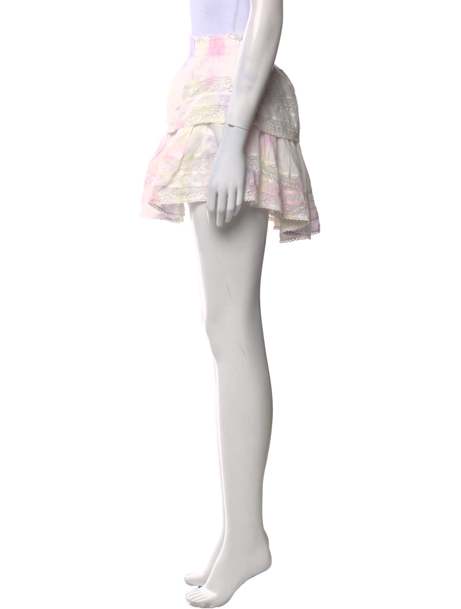 LoveShackFancy Tie-Dye Print Mini Skirt