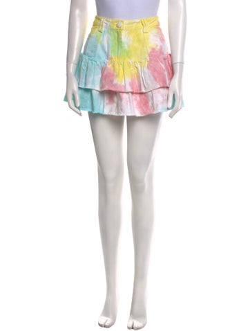 LoveShackFancy Skirts Floral Print Mini Skirt XS