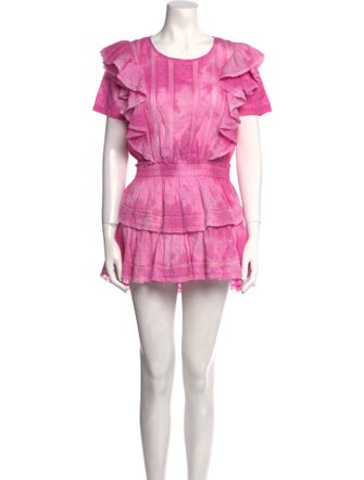 LoveShackFancy Scoop Neck Mini Dress