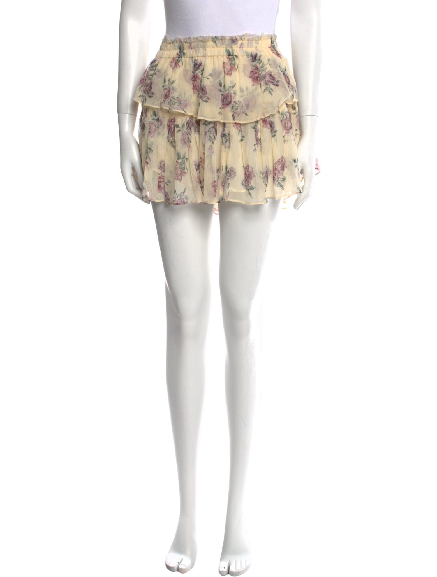 LoveShackFancy Silk Mini Skirt