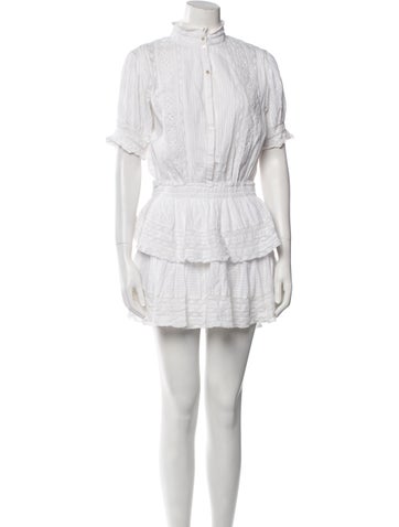 LoveShackFancy Dresses Mock Neck Mini Dress M