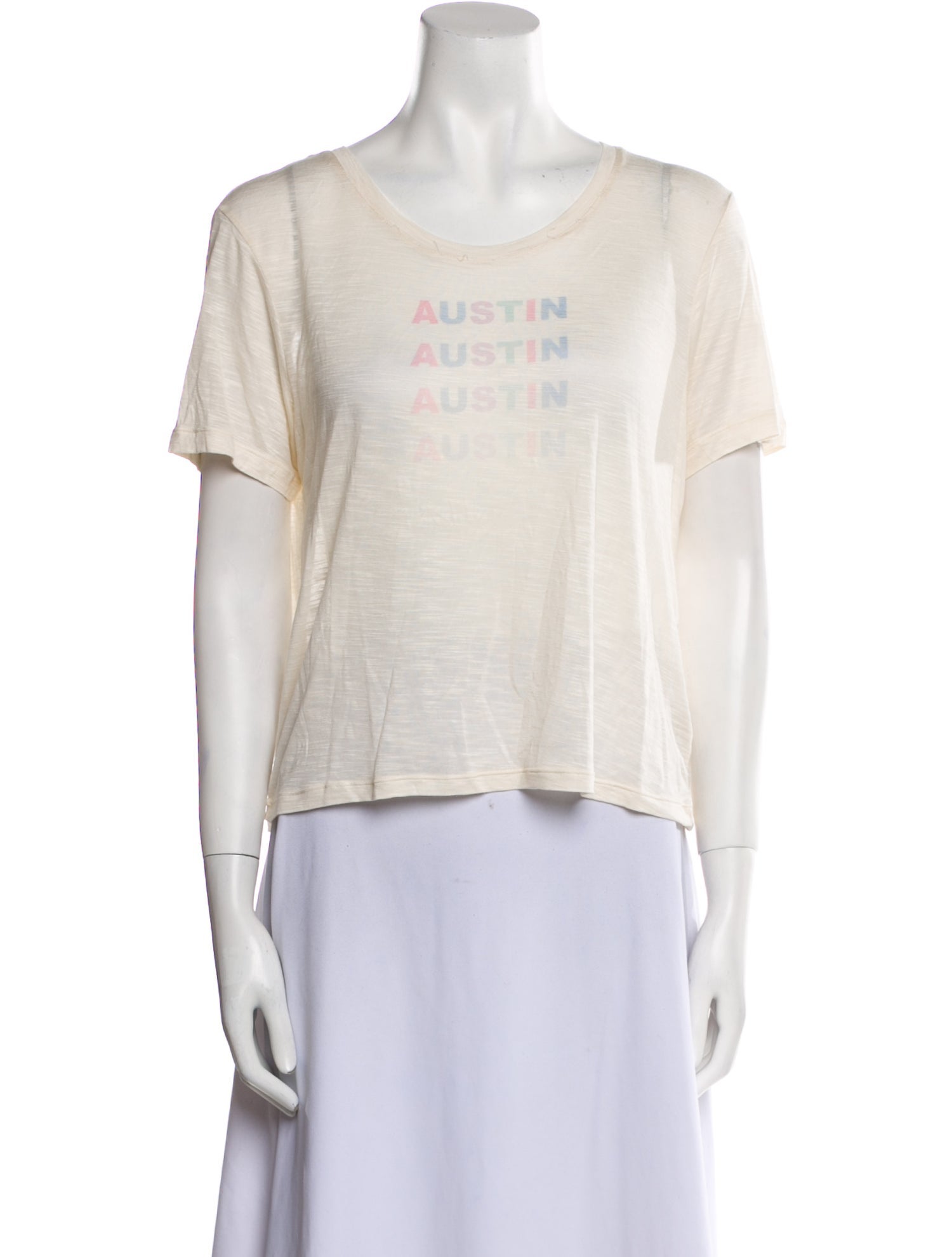 LoveShackFancy Graphic Print Scoop Neck T-Shirt w/ Tags