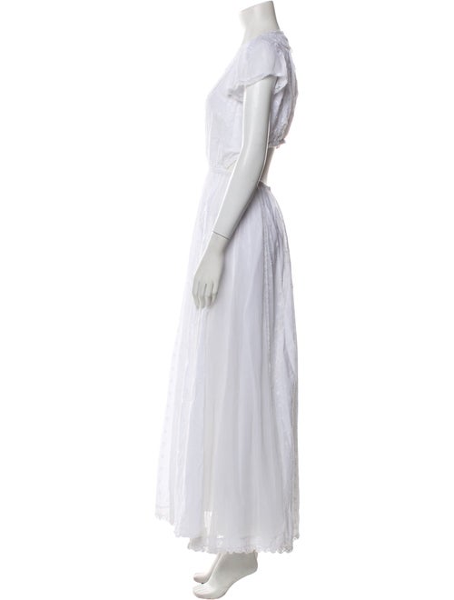 LoveShackFancy V-Neck Long Dress