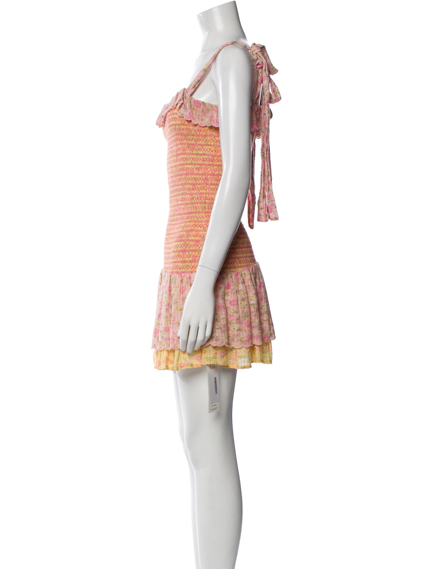 LoveShackFancy Floral Print Mini Dress