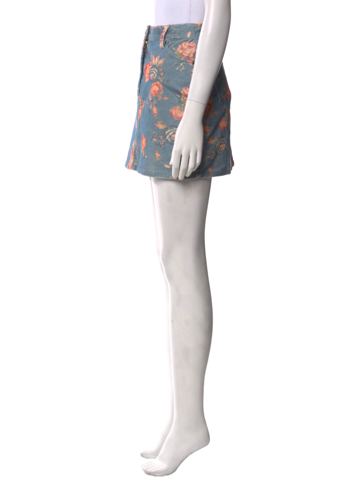 LoveShackFancy Floral Print Mini Skirt