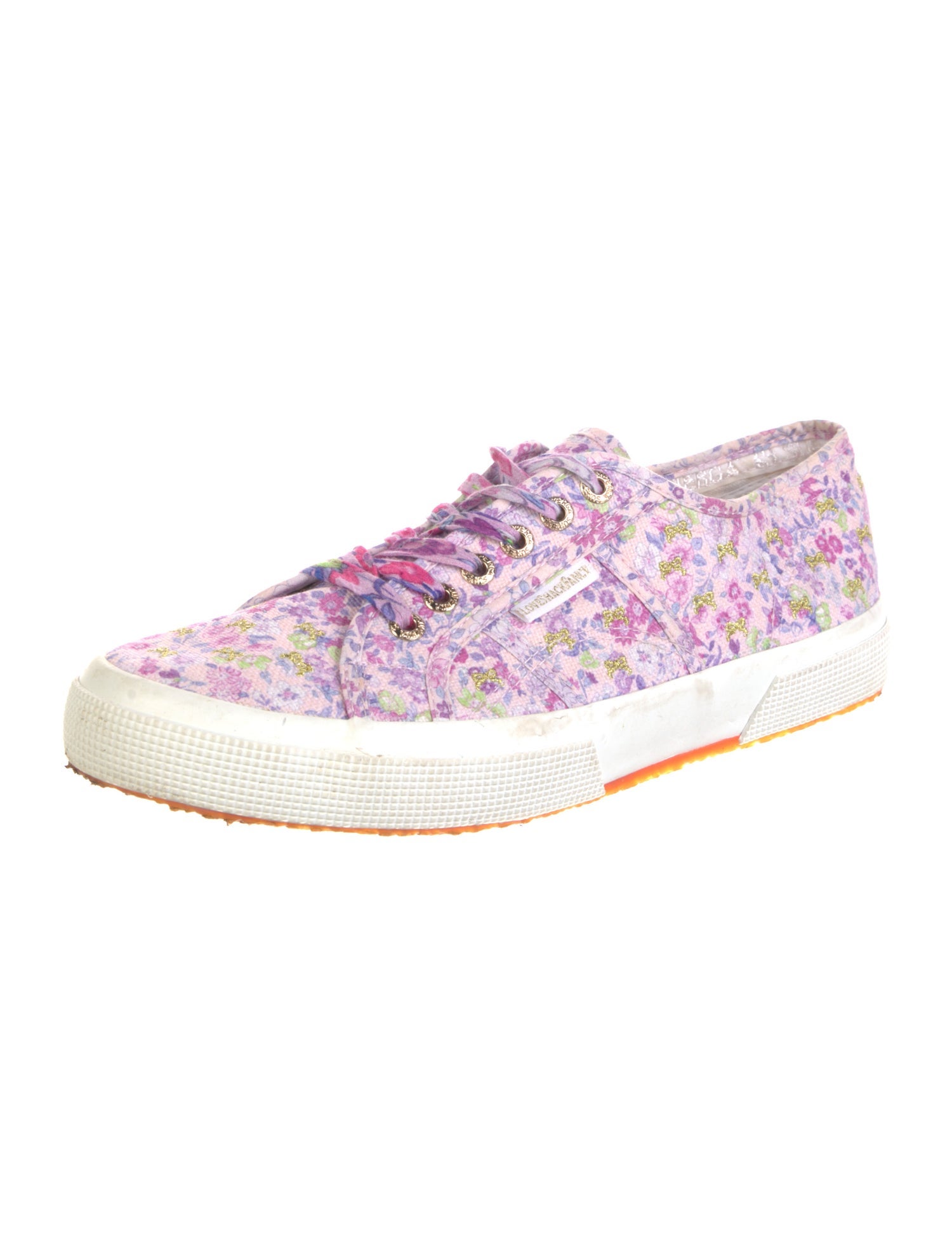 LoveShackFancy Canvas Floral Print Sneakers