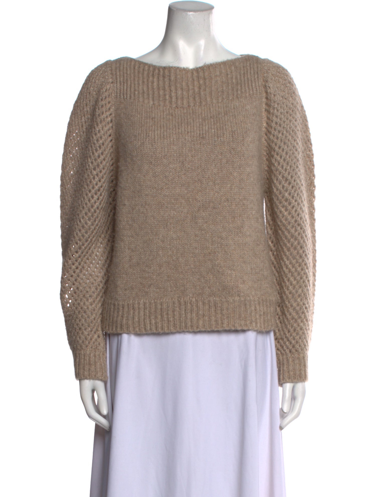 LoveShackFancy Baby Alpaca Bateau Neckline Sweater