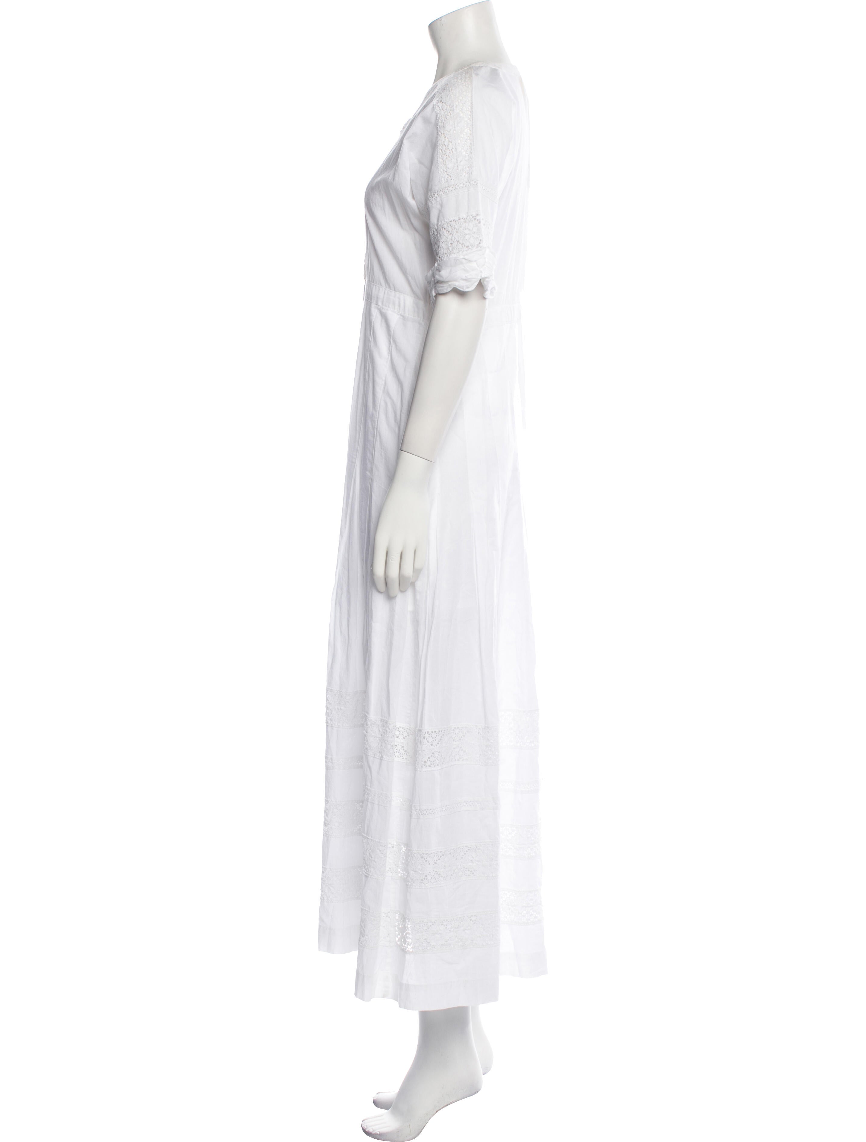 LoveShackFancy Square Neckline Long Dress