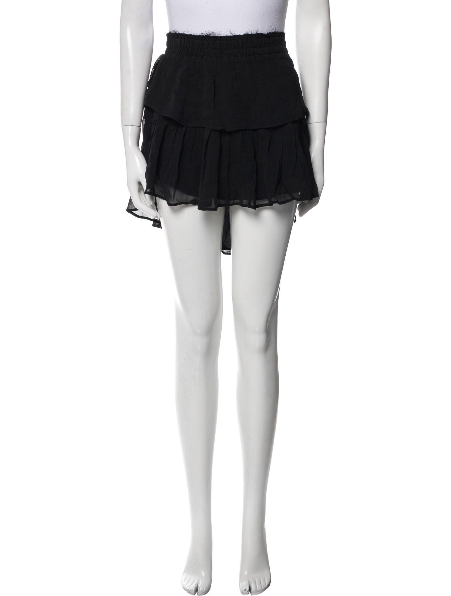 LoveShackFancy Raw-Edge Trim Mini Skirt