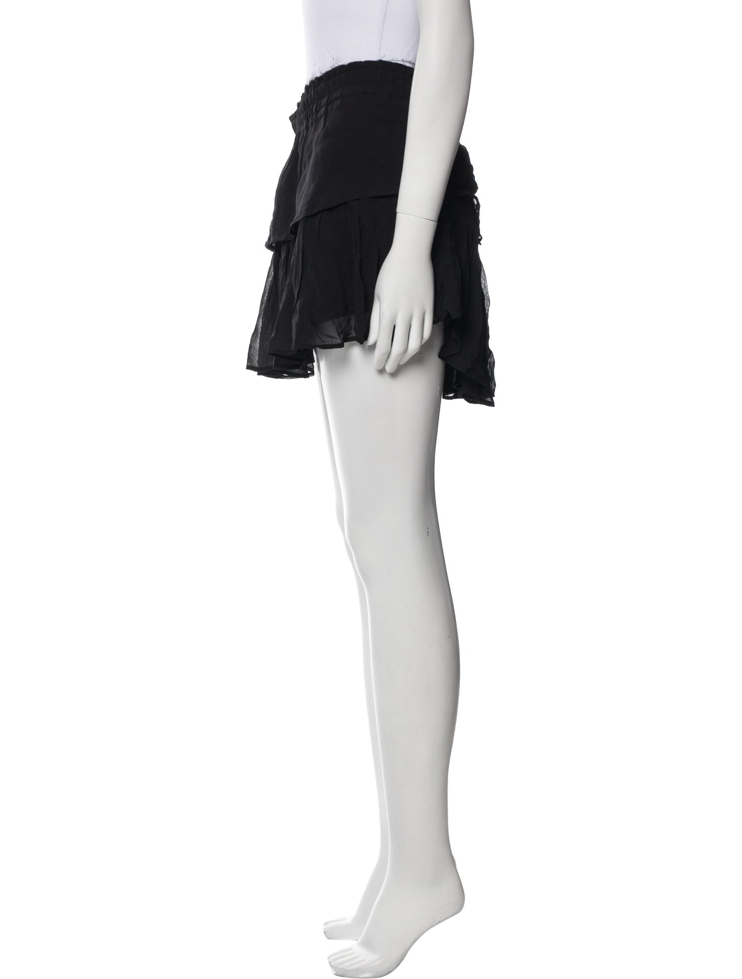 LoveShackFancy Raw-Edge Trim Mini Skirt