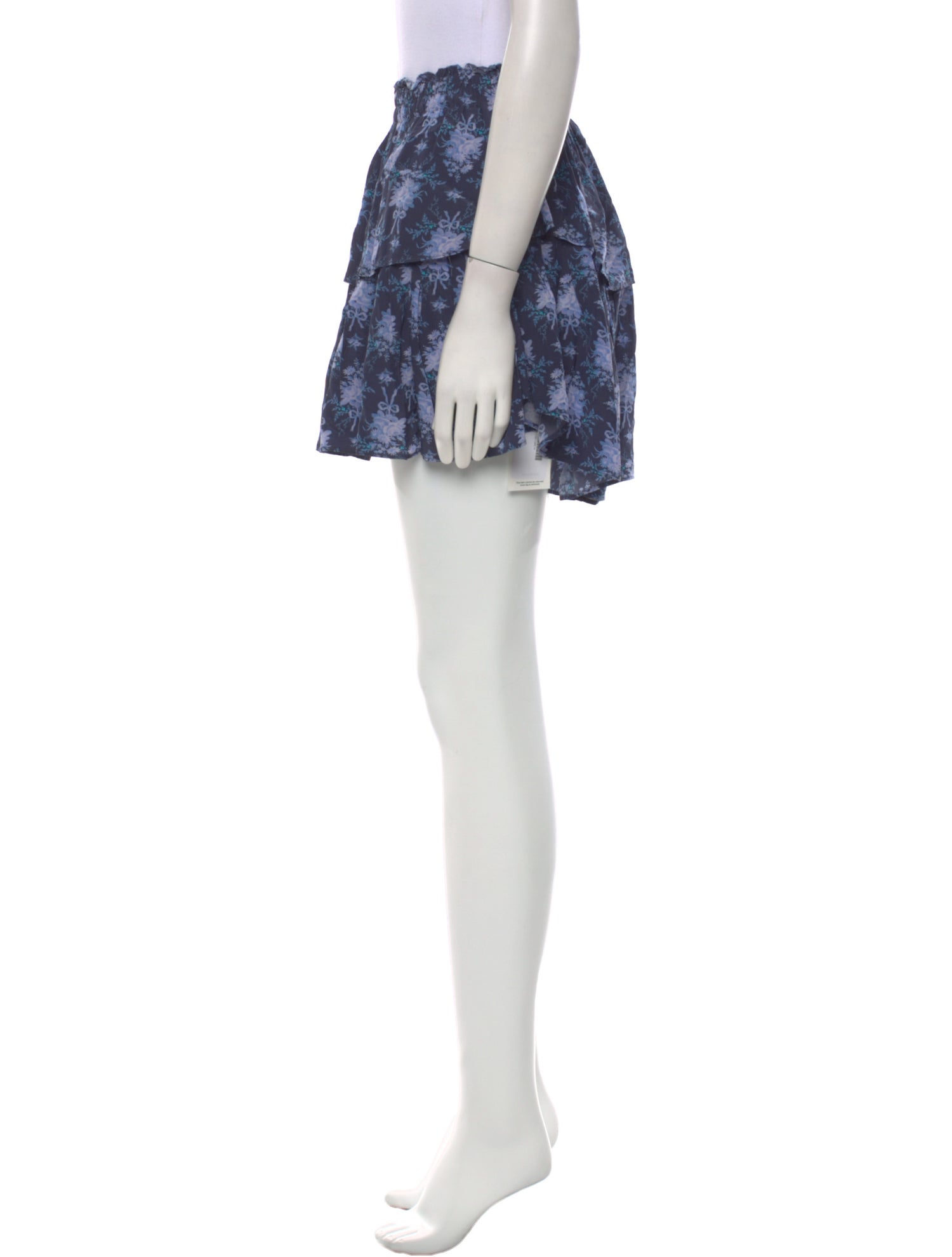 LoveShackFancy Floral Print Mini Skirt