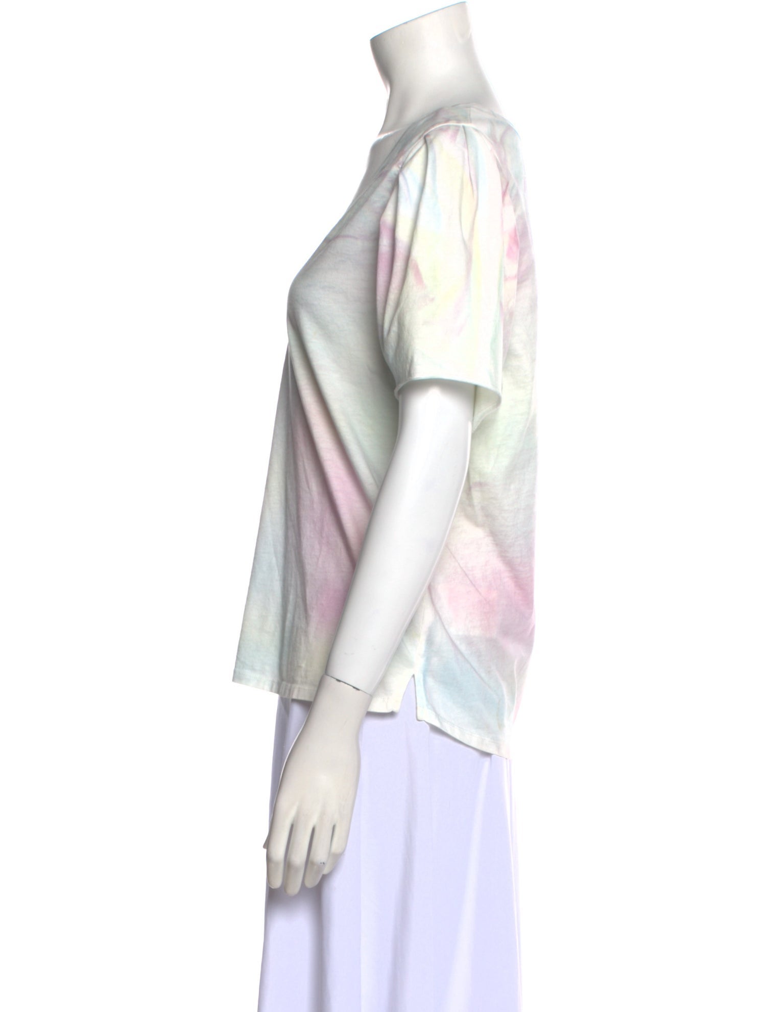 LoveShackFancy Tie-Dye Print V-Neck T-Shirt