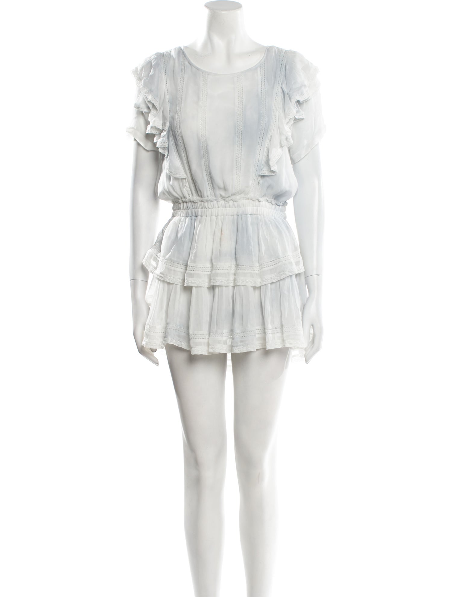 LoveShackFancy Scoop Neck Mini Dress