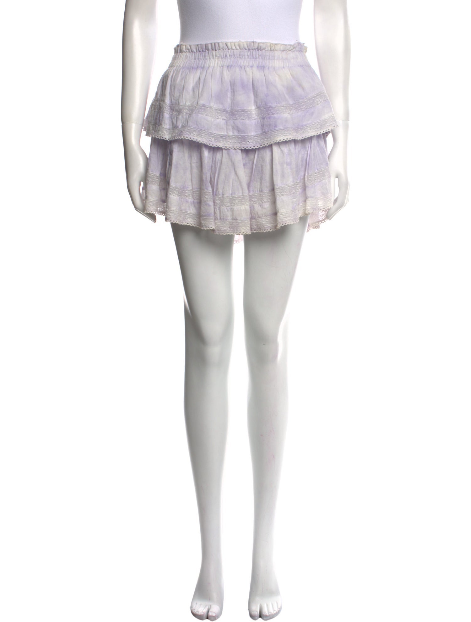 LoveShackFancy Tie-Dye Print Mini Skirt