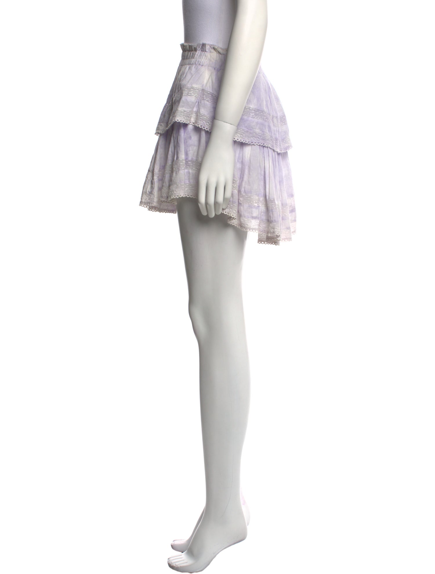 LoveShackFancy Tie-Dye Print Mini Skirt