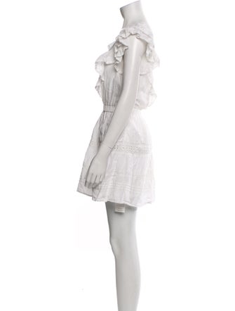 LoveShackFancy V-Neck Mini Dress