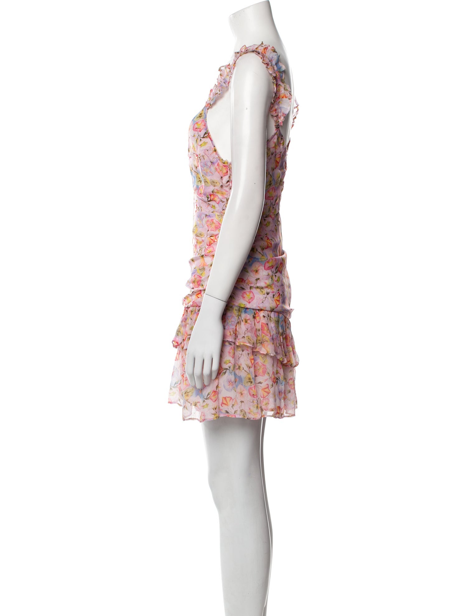 LoveShackFancy Floral Print Mini Dress