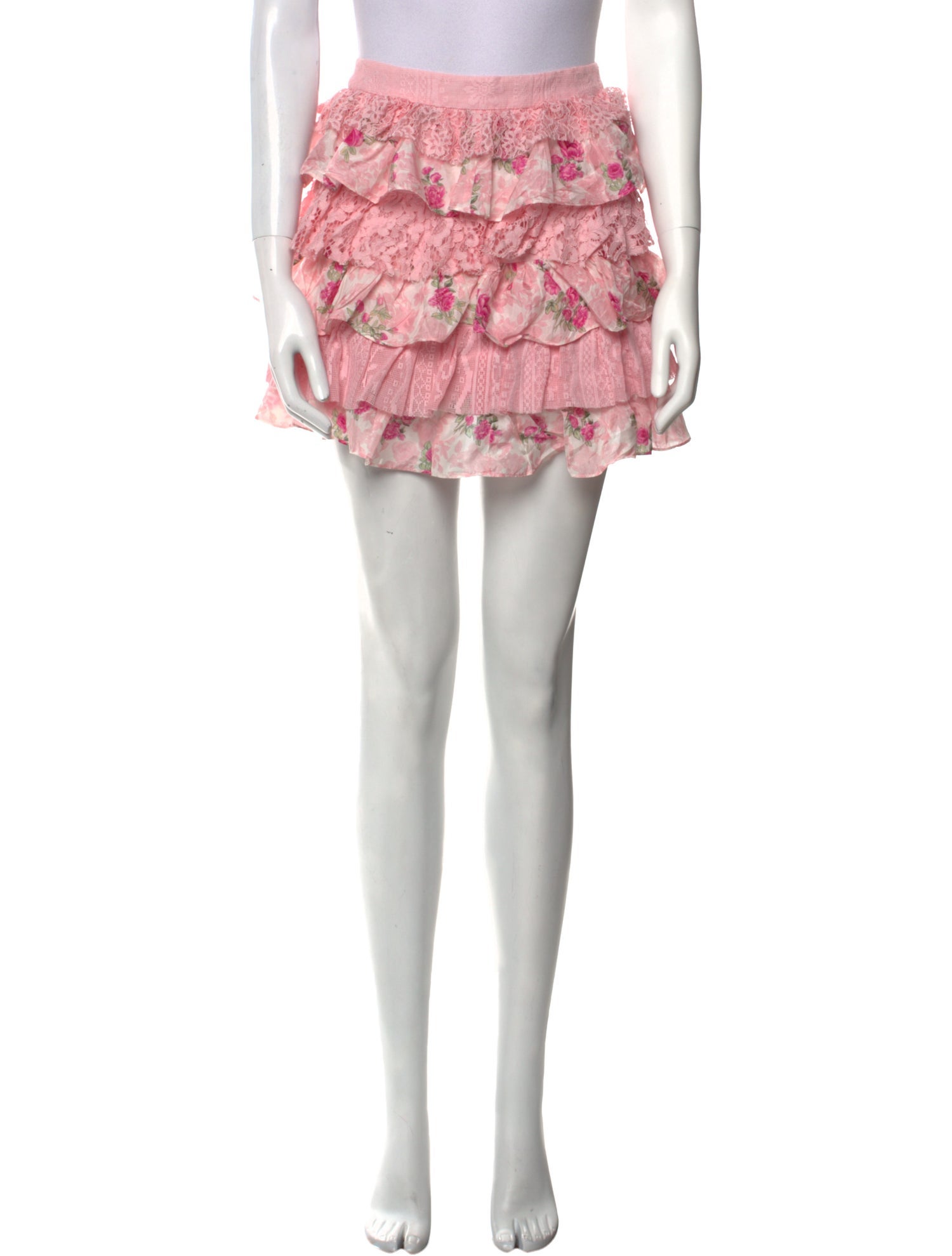 LoveShackFancy Silk Mini Skirt