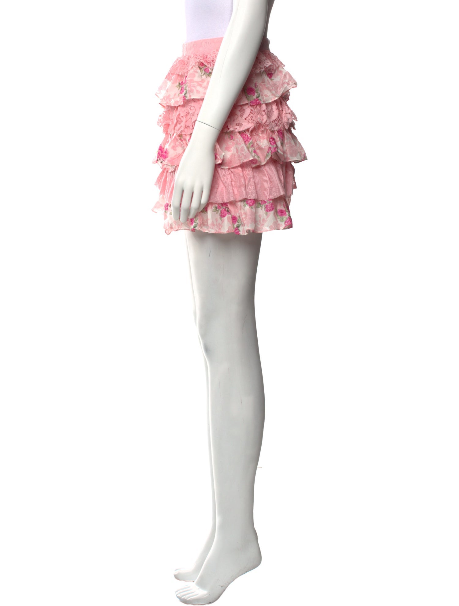 LoveShackFancy Silk Mini Skirt