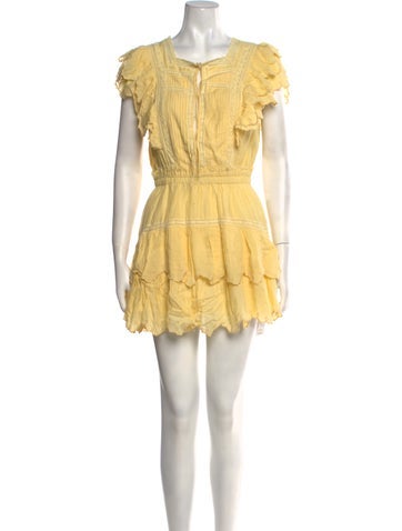 LoveShackFancy Dresses Square Neckline Mini Dress S