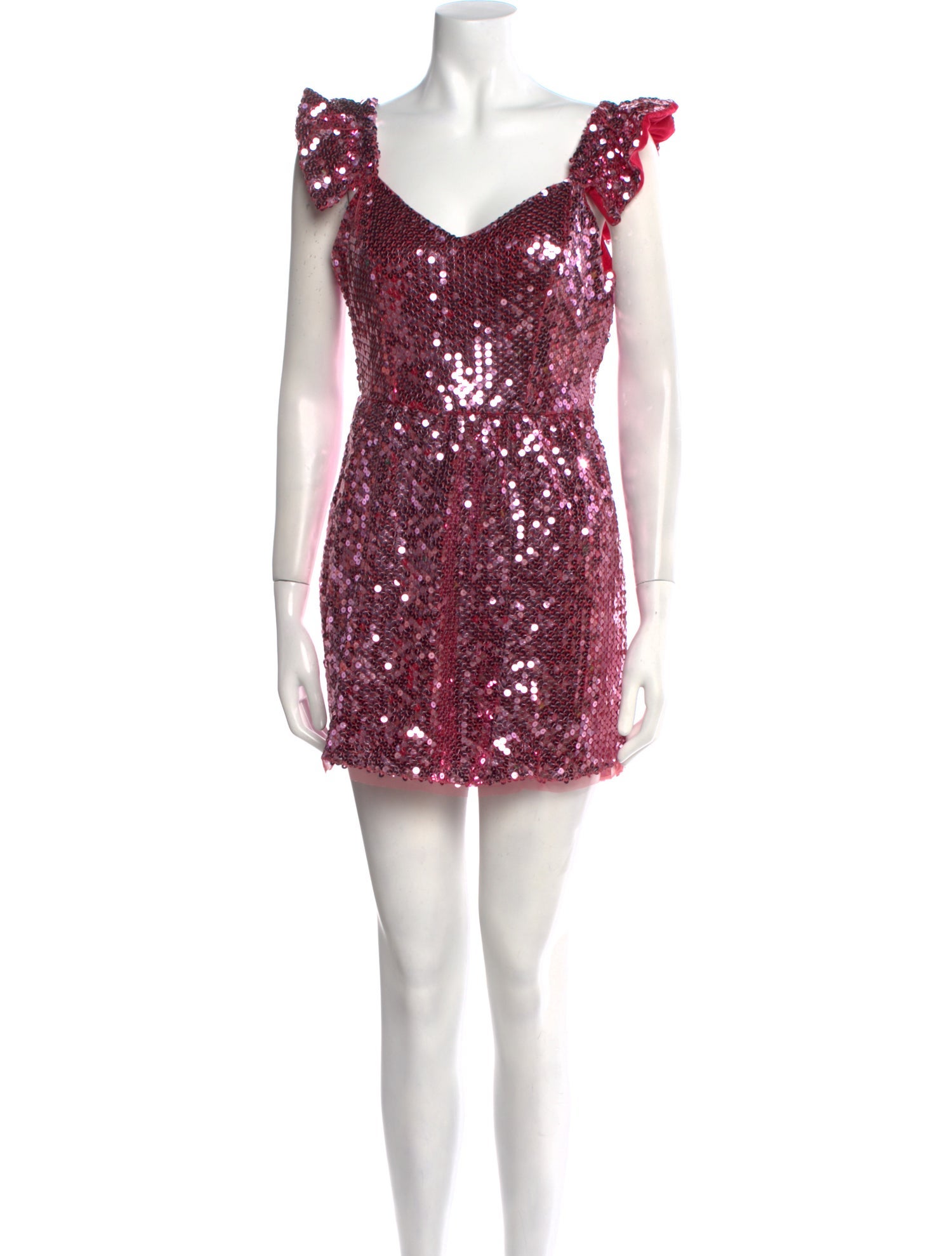 LoveShackFancy V-Neck Mini Dress