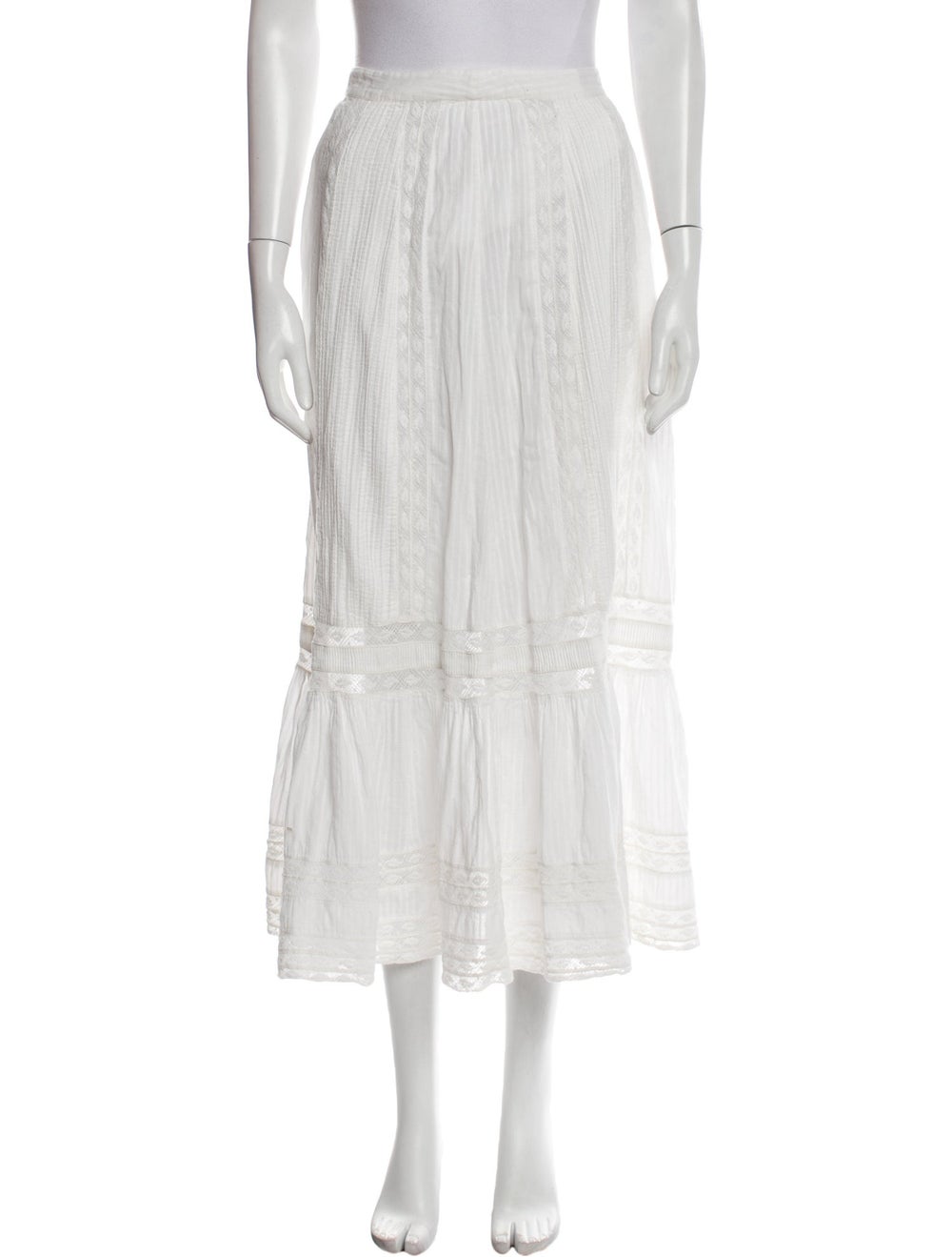 LoveShackFancy Skirt White Lace Trim Embellishment - image 1