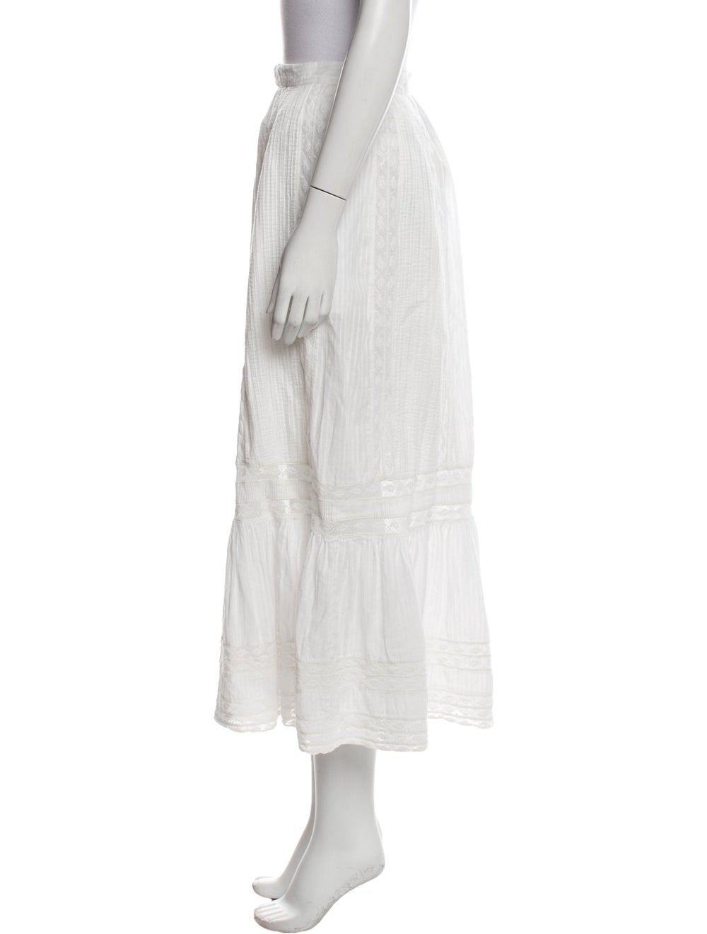 LoveShackFancy Skirt White Lace Trim Embellishment - image 2