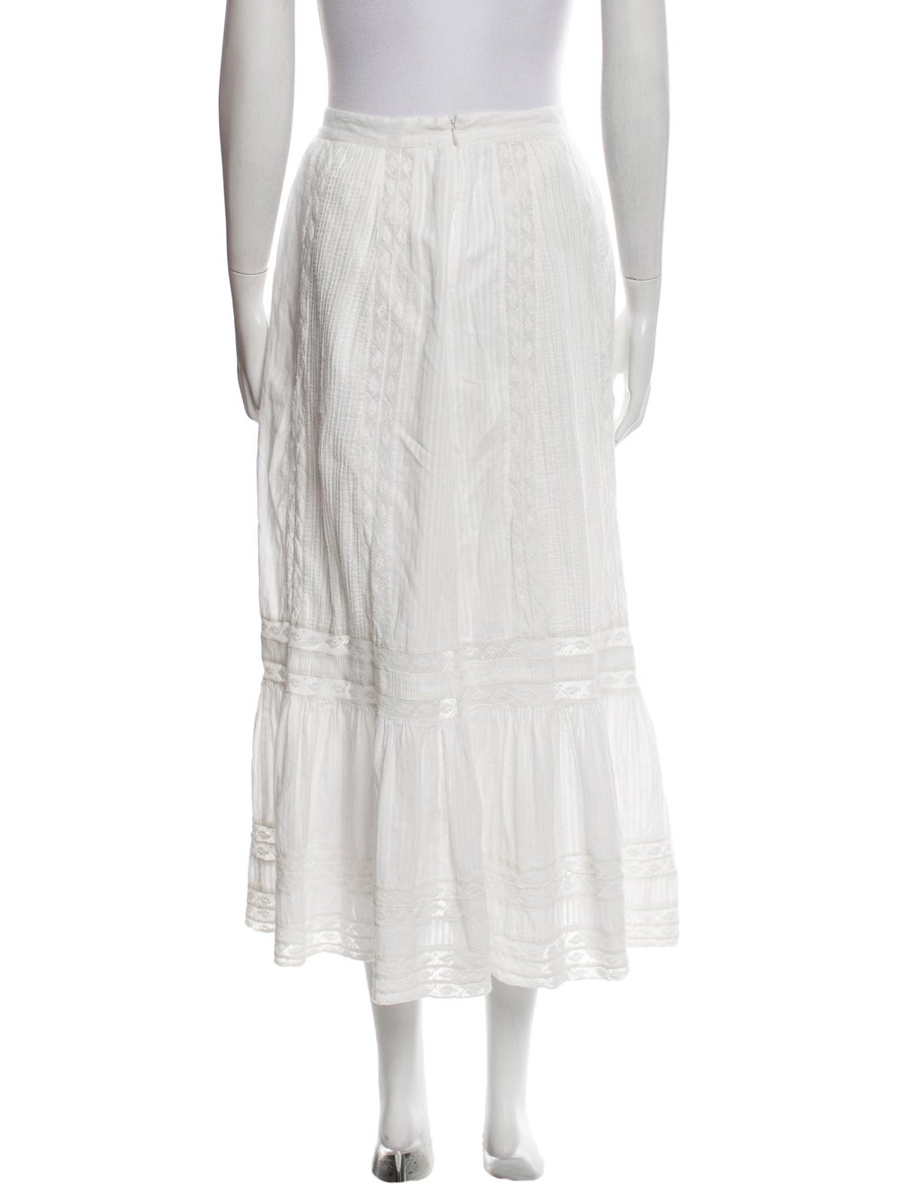 LoveShackFancy Skirt White Lace Trim Embellishment - image 3