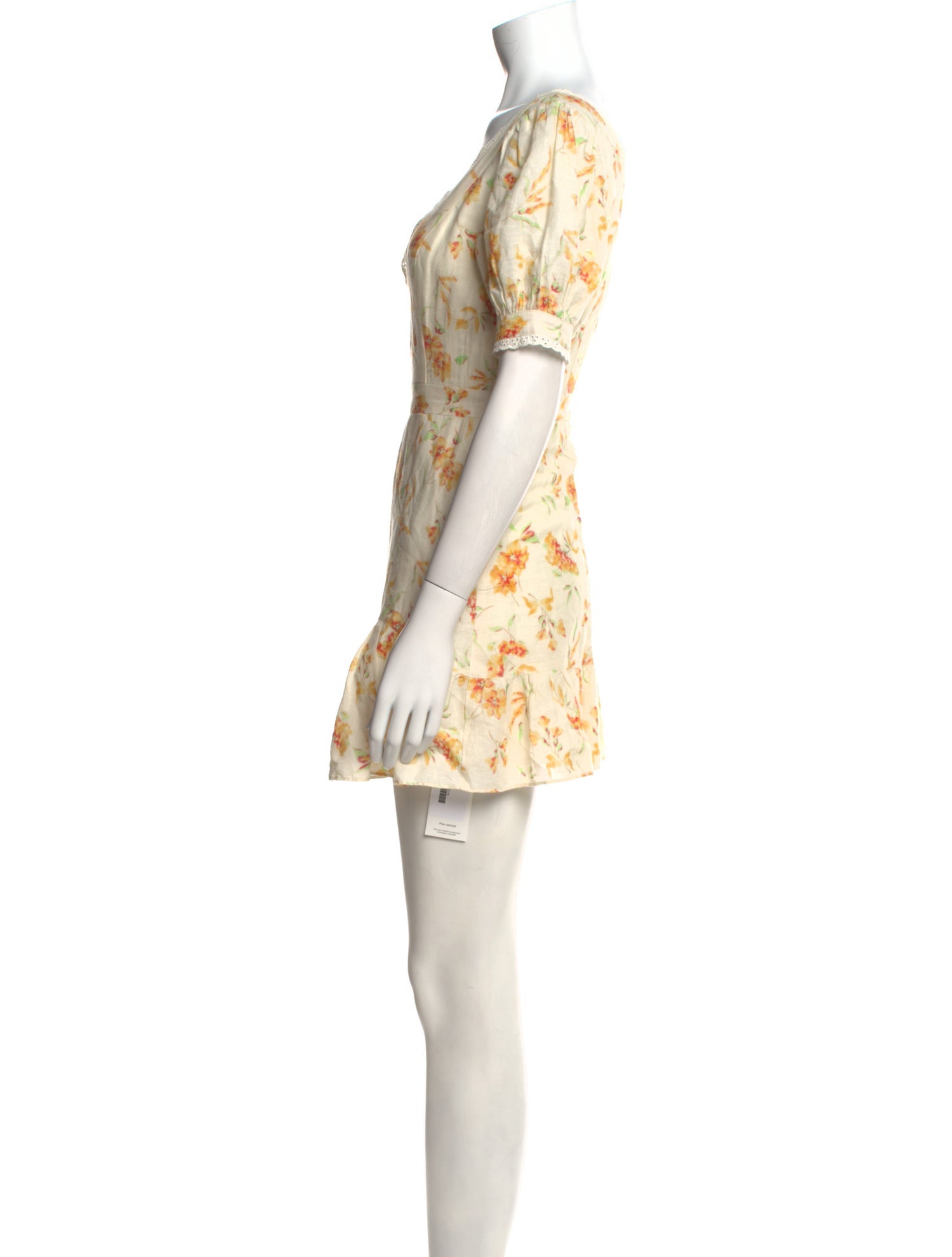 LoveShackFancy Floral Print Mini Dress