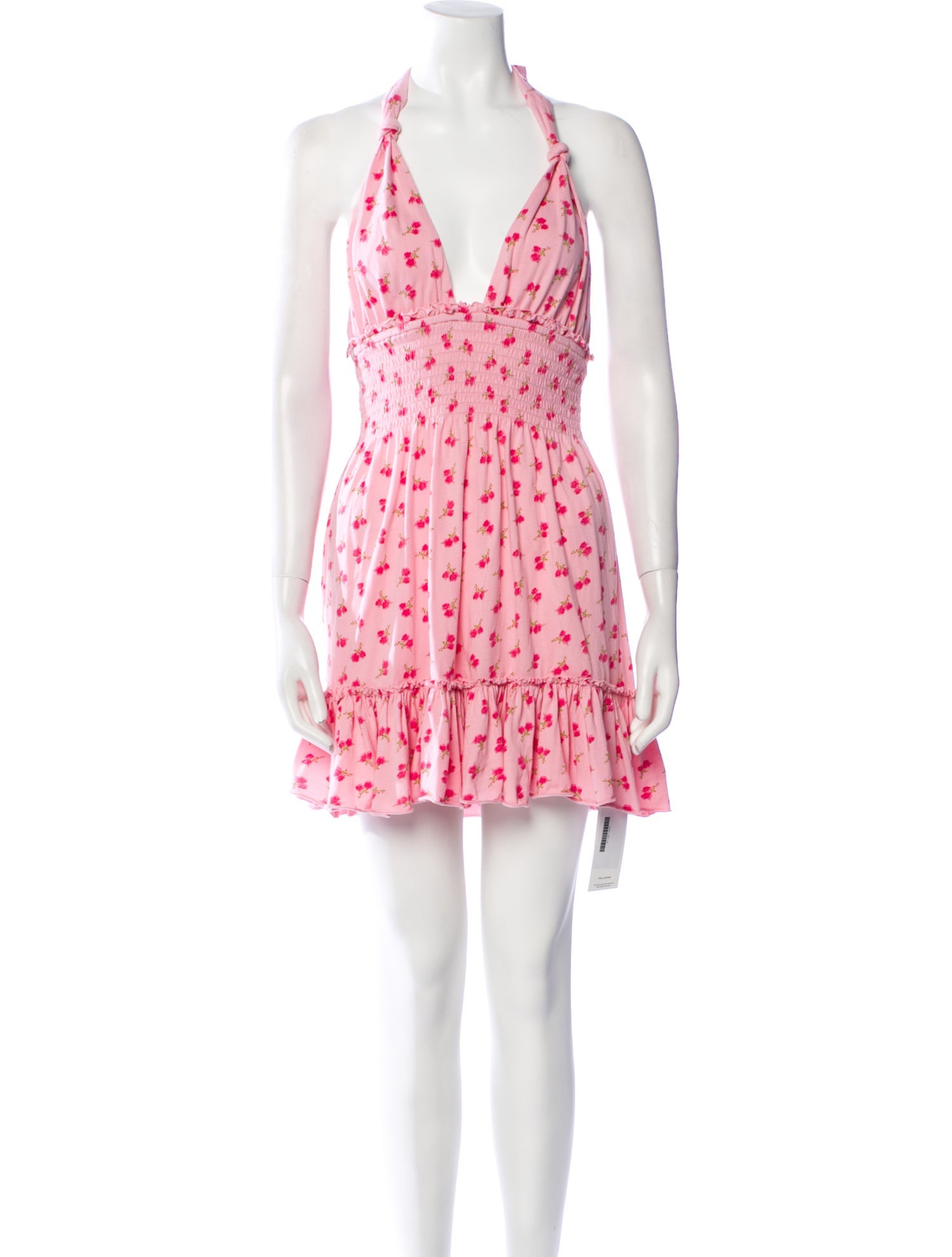 LoveShackFancy Floral Print Mini Dress