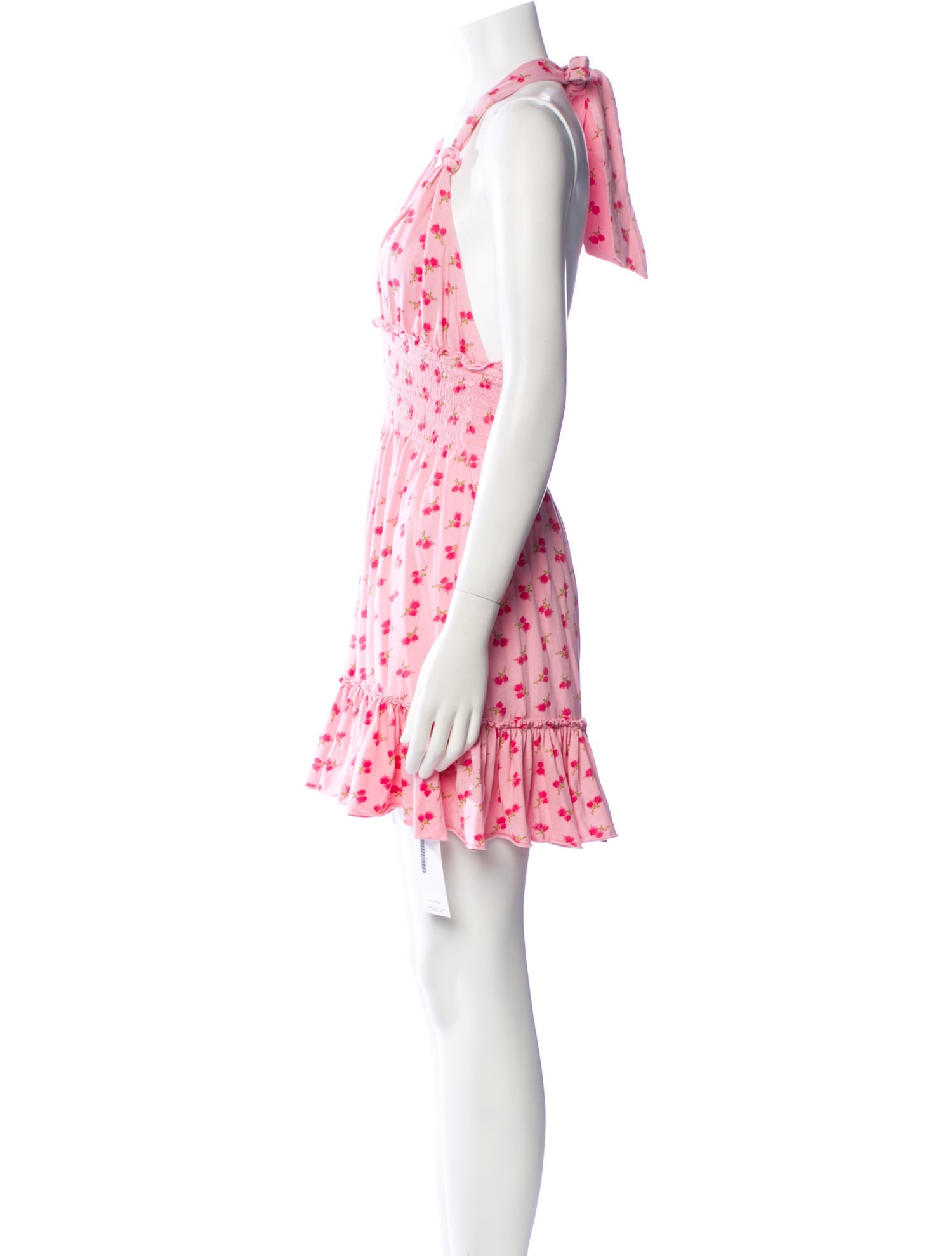 LoveShackFancy Floral Print Mini Dress