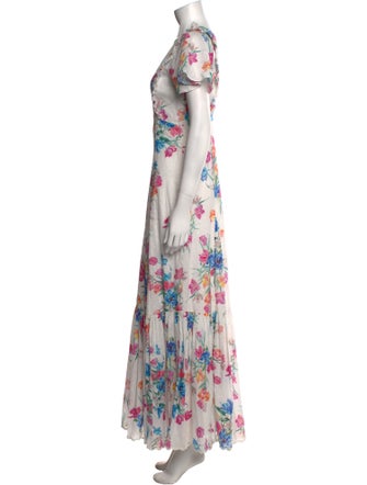 LoveShackFancy Floral Print Long Dress