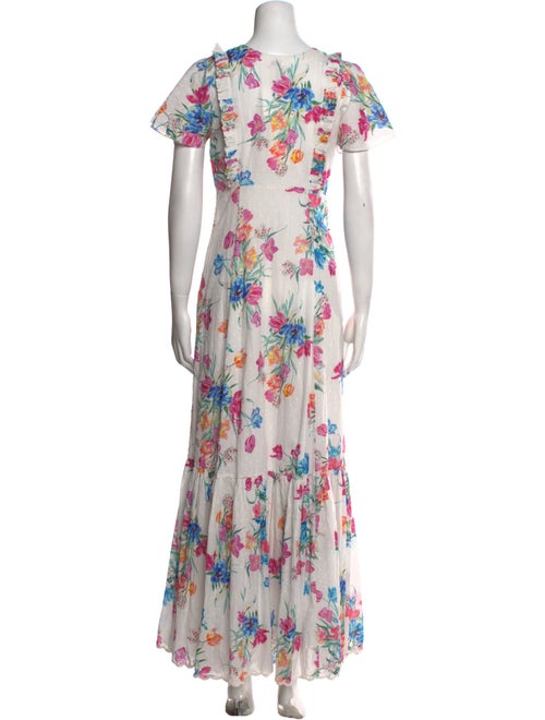 LoveShackFancy Floral Print Long Dress