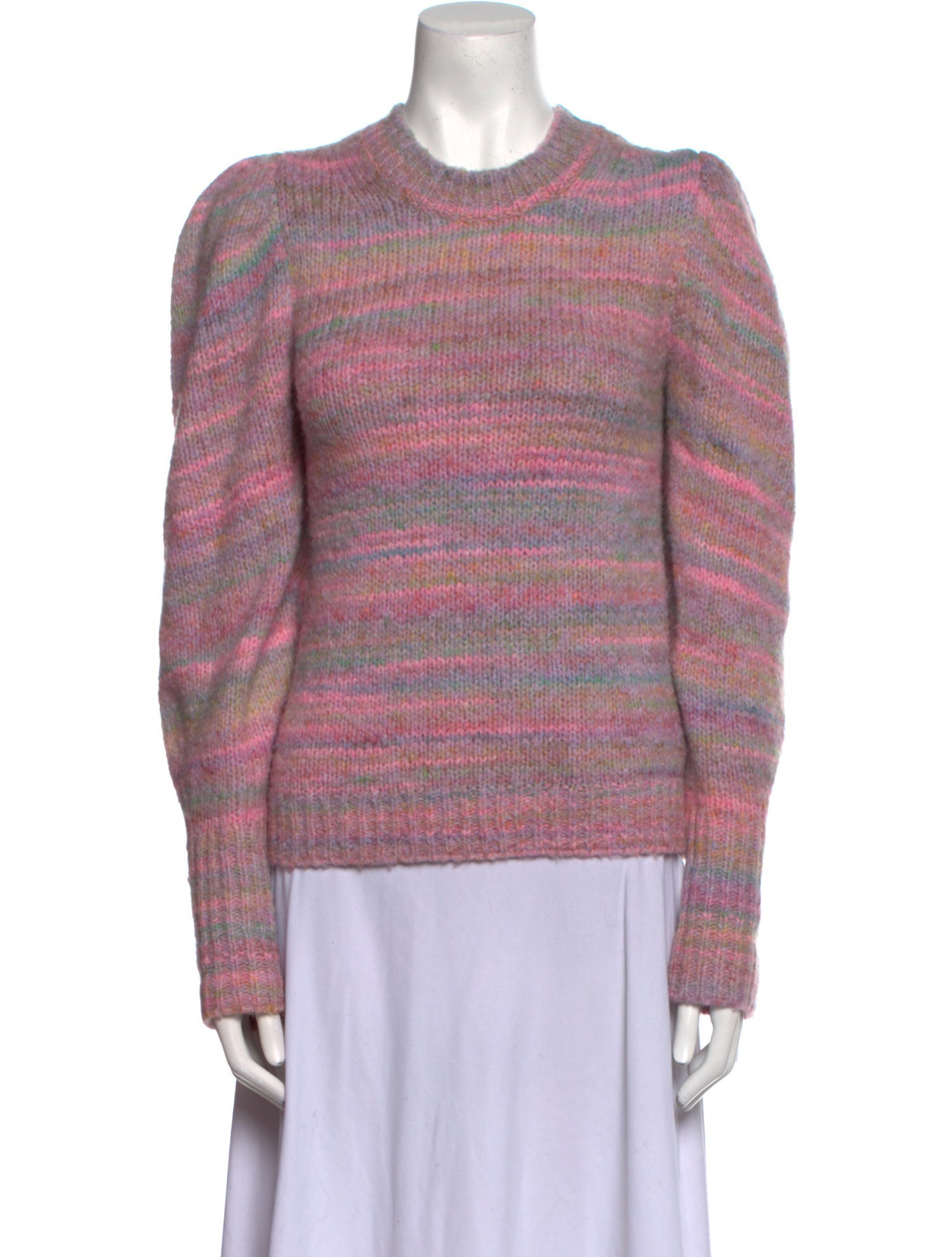 LoveShackFancy Striped Crew Neck Sweater