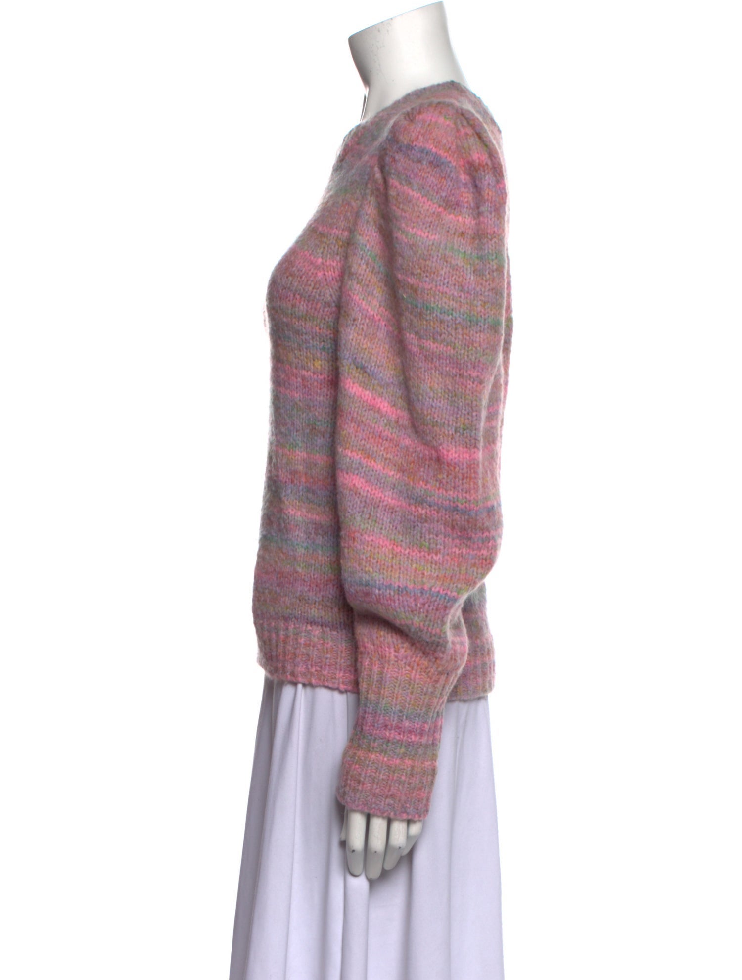 LoveShackFancy Striped Crew Neck Sweater