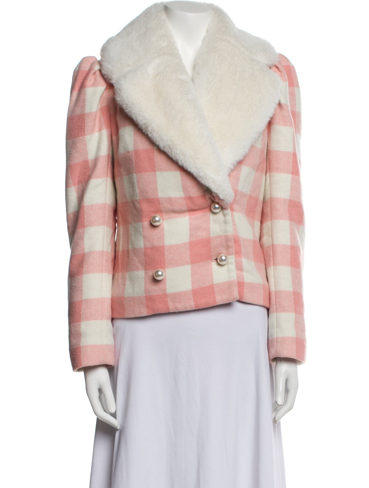 LoveShackFancy Plaid Print Coat