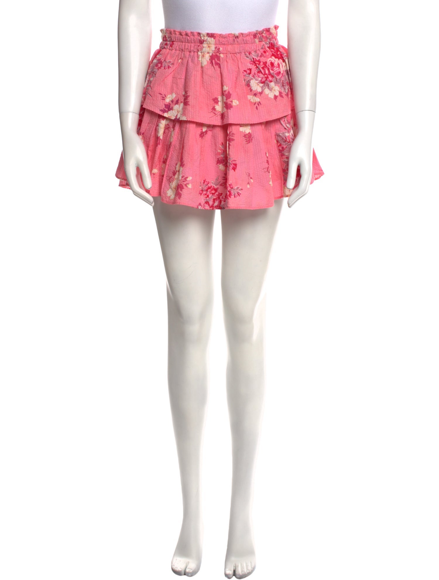 LoveShackFancy Floral Print Mini Skirt w/ Tags