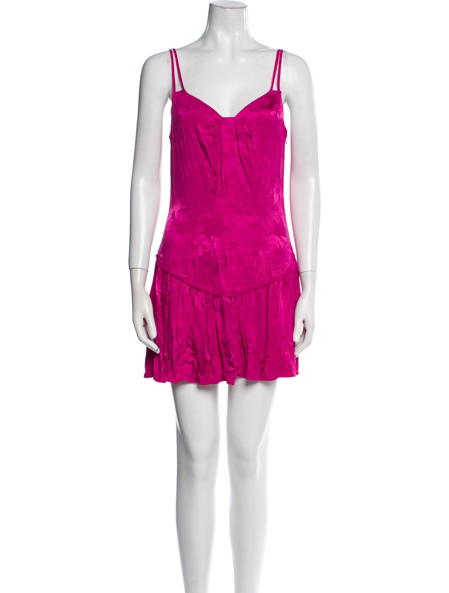 LoveShackFancy V-Neck Mini Dress