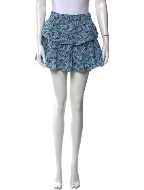 LoveShackFancy Floral Print Mini Skirt