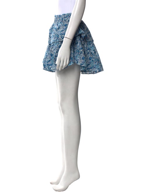 LoveShackFancy Floral Print Mini Skirt