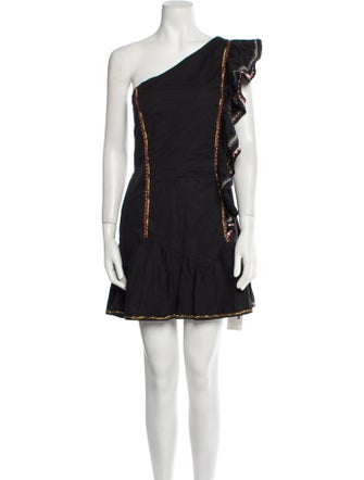 LoveShackFancy One-Shoulder Mini Dress