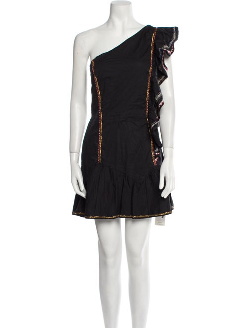 LoveShackFancy One-Shoulder Mini Dress