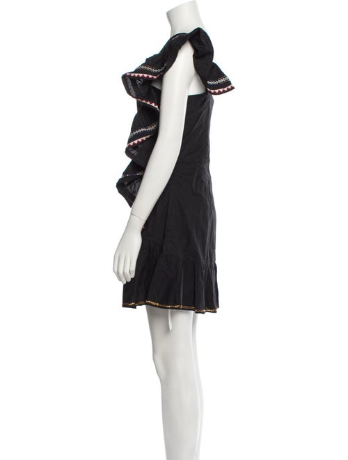 LoveShackFancy One-Shoulder Mini Dress