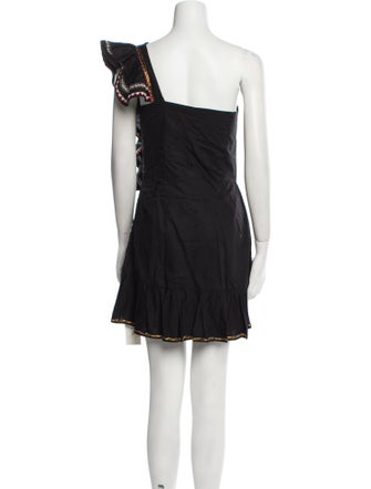 LoveShackFancy One-Shoulder Mini Dress