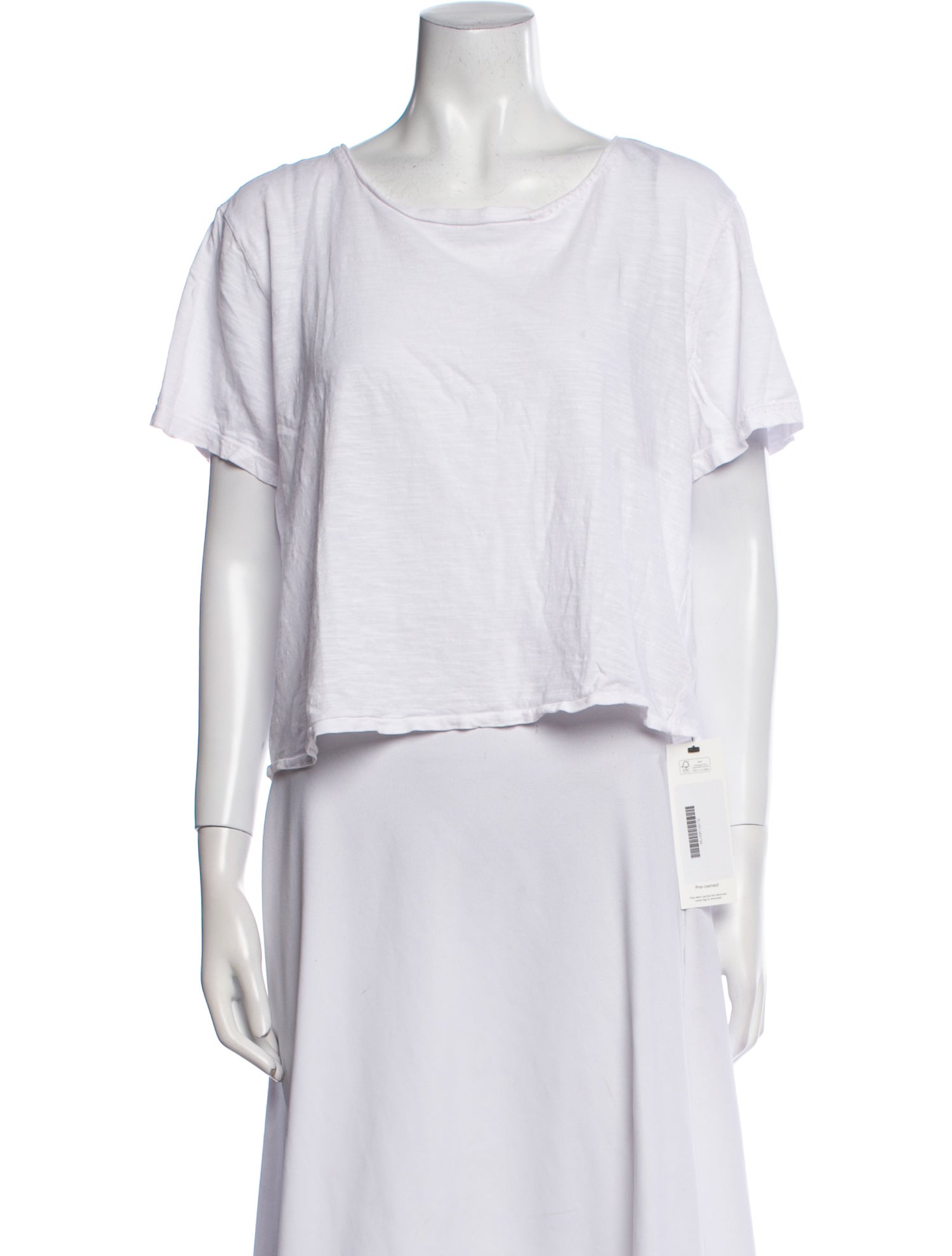 LoveShackFancy Bateau Neckline Short Sleeve T-Shirt