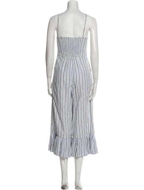 LoveShackFancy Striped Scoop Neck Jumpsuit